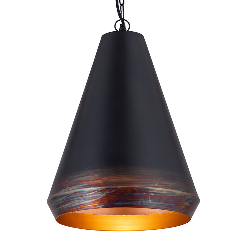 Mirabai 1 - Light Black Geometric Pendant