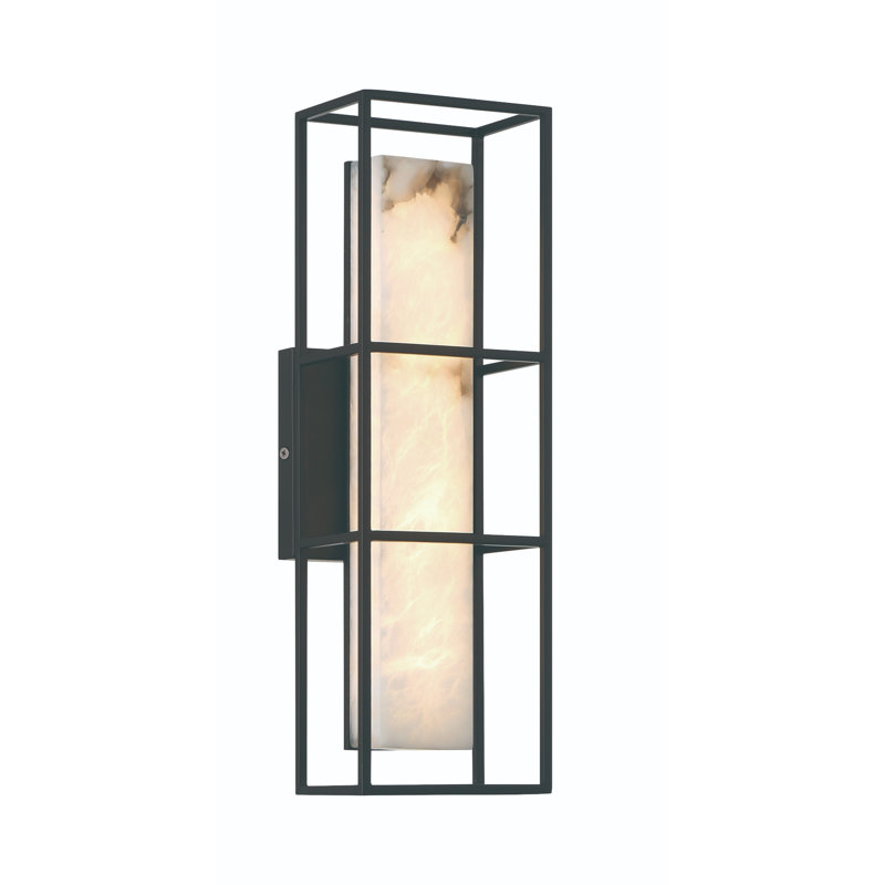 Blakley Indoor/Outdoor Sconce, 16" H x 5" W x 4" D, Black