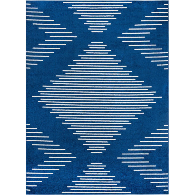 Geometric Indoor Rug, Rectangle 9'10" x 13'
