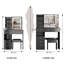 Meuble-lavabo 37 po avec tiroir à gauche et tabouret rembourré-890347606