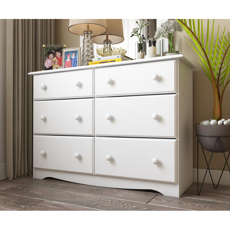 Commode double 6 tiroirs Genai, Blanc