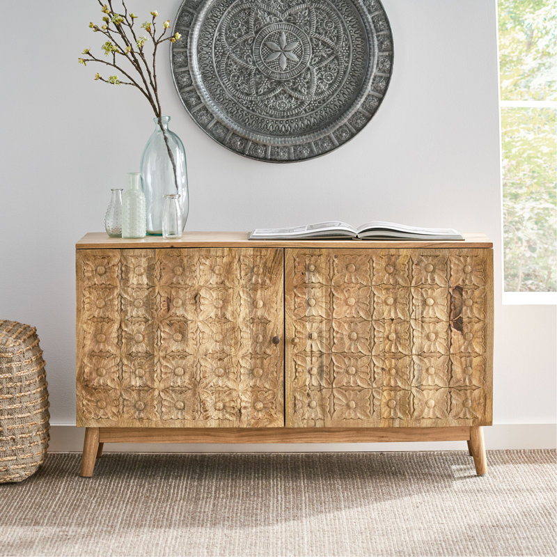 Larrick Solid Wood Accent Cabinet