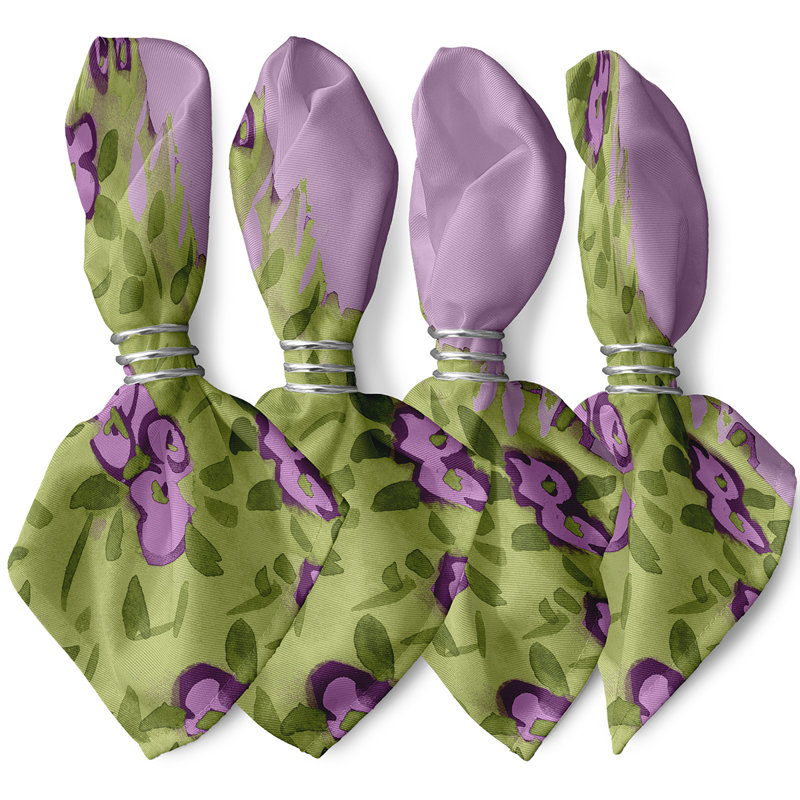 Ensemble de serviettes 4 pièces Forget Me Not Bunch, Mauve
