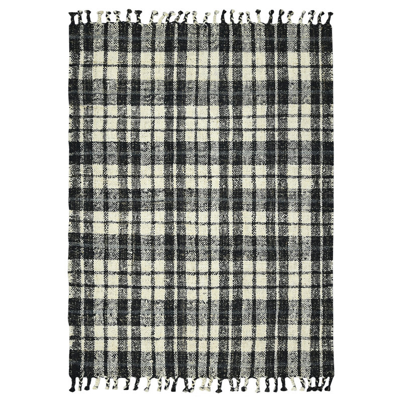 Oshagan Plaid Indoor Rug, Rectangle 5' x 7'6"