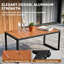 Ensemble de conversation moderne avec accoudoirs en bois 4 pièces avec causeuse et table