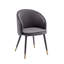 Chaila Velvet Upholstered Dining Chairs with Gold Trim-390805807