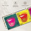 «Trippy Triple Mouth», ensemble de 3 reproductions sur toiles par PaintboxJenny-1877415102