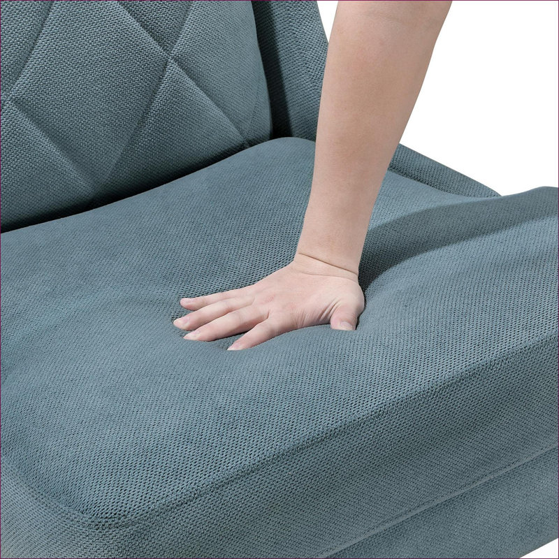 Fauteuil d'appoint moderne en chenille, Bleu