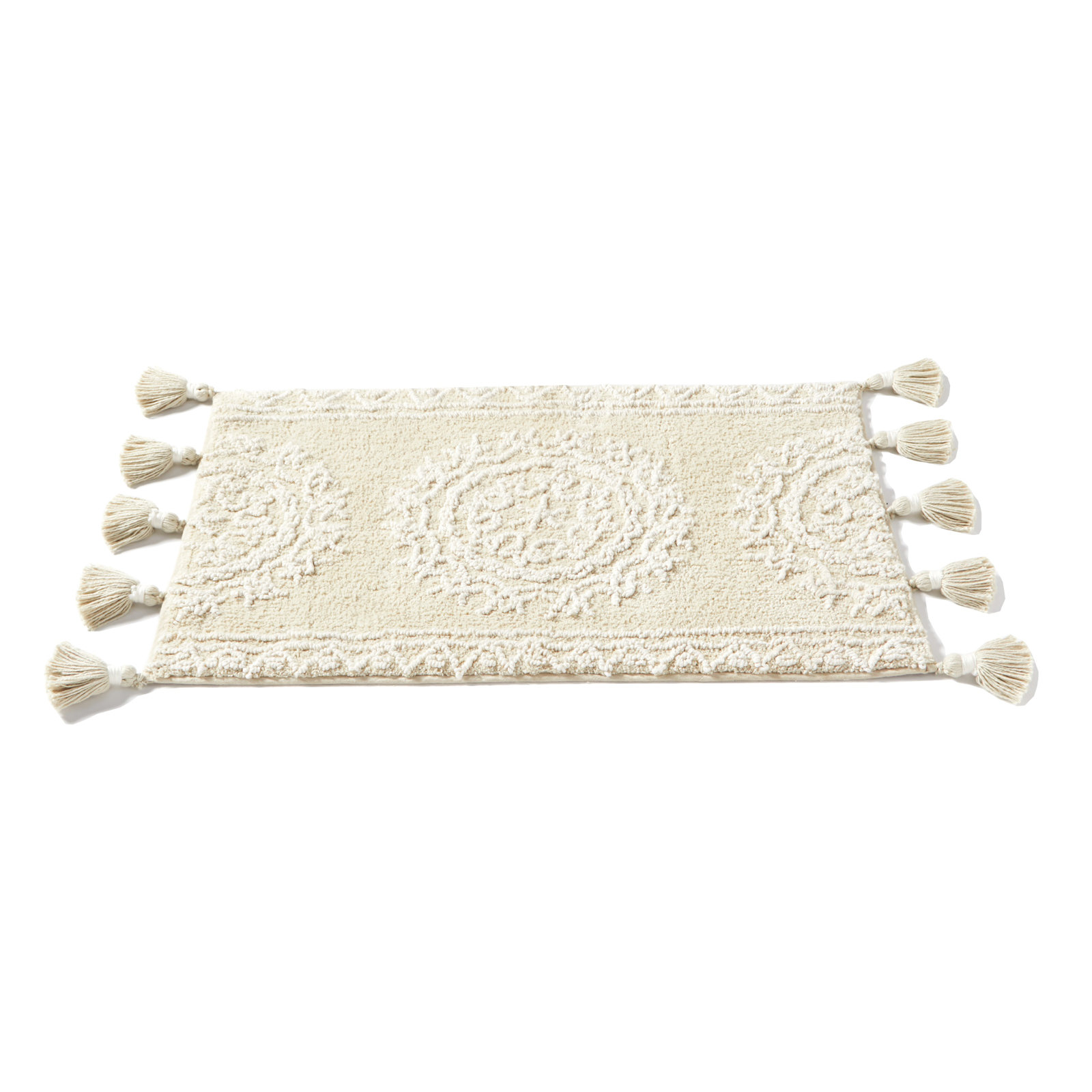 Etta Cotton Non-Slip Bath Rug, 20" W x 30" L, Tan