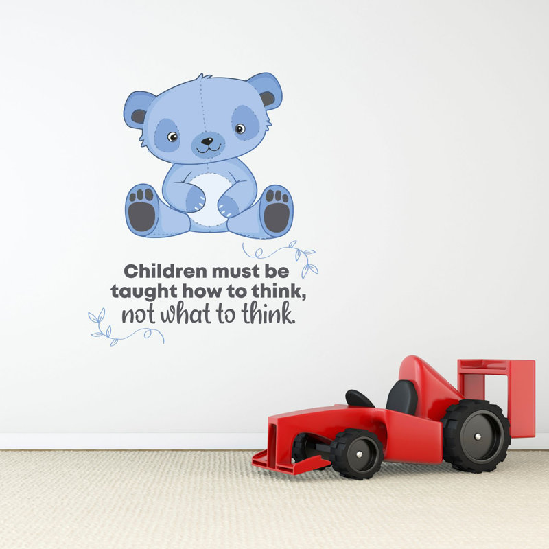 Adhésif décoratif en vinyle "What to think cute Bear", H 20 po x l 18 po x P 0,05 po