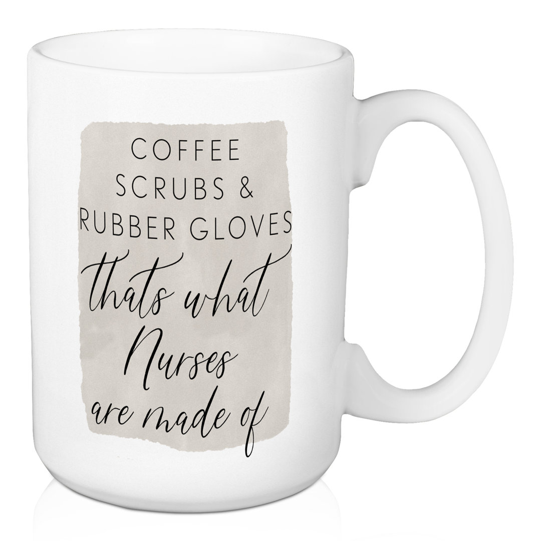 Coffee Scrubs and Rubber Gloves Coffee Mug Trinx