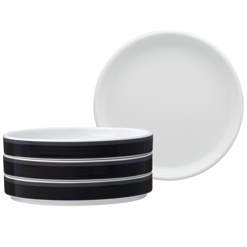 Noritake Colorstax Stripe Small Plates 6", Black