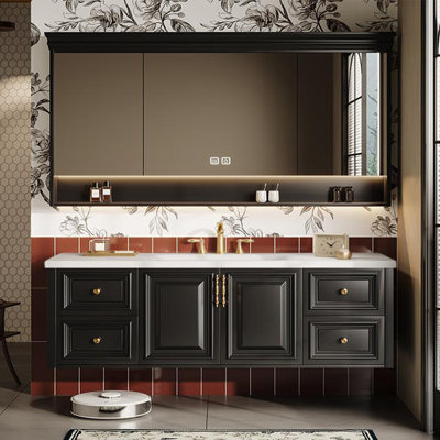 French Retro Style Light Luxury Bathroom Cabinet