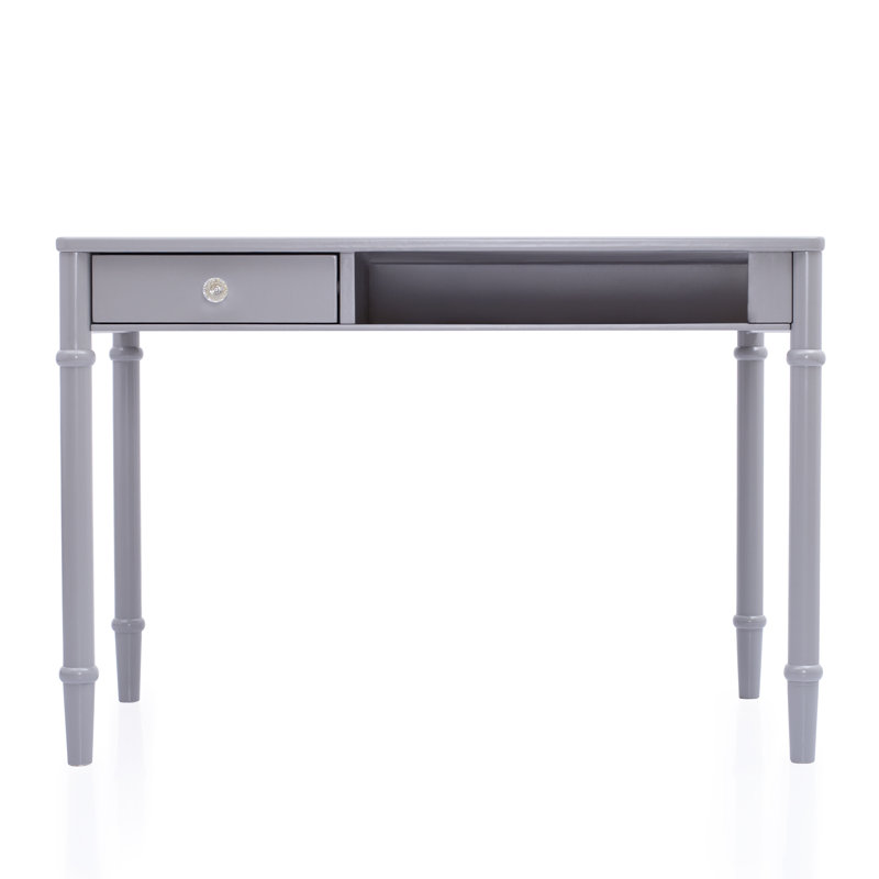 Gray Wooden Kids' Writing Desk with Drawer and Chair