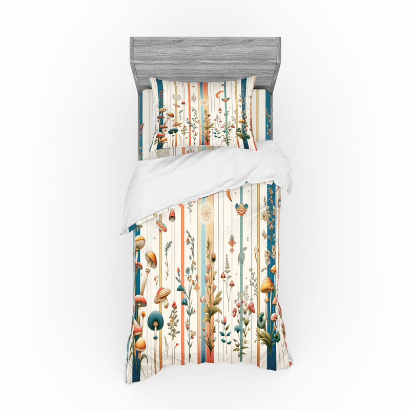 Polyester Floral Duvet Cover, Twin Extra Long Duvet Cover + 2 Additional Pieces
