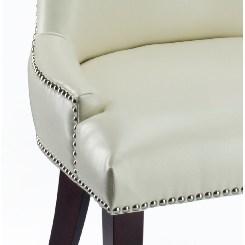 Baumgarten 49.53cm H Upholstered Side Chair, Cream, Black