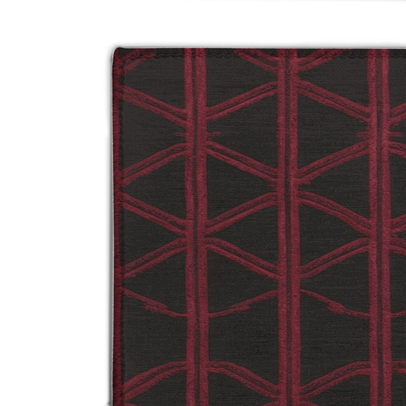 Tapis gris intérieur et extérieur Trellis, Rectangulaire 2 pi x 3 pi