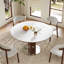 Table de salle à manger extensible ronde 47,2 "pour 4 à 6 personnes