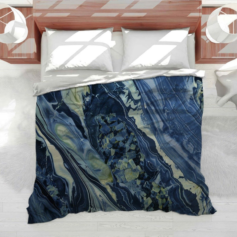 Édredon en mélange de coton Marble Nature, Grand édredon