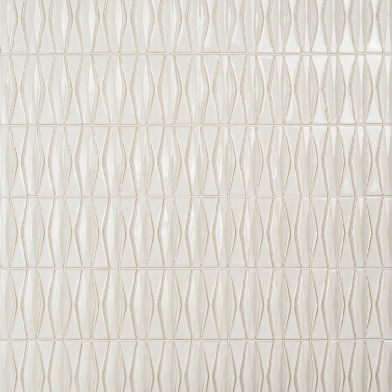 Divine Harlequin 13 in. x 16 in. Glass Mosaic Tile (1.39 Sq. Ft. / Sheet), Natural White