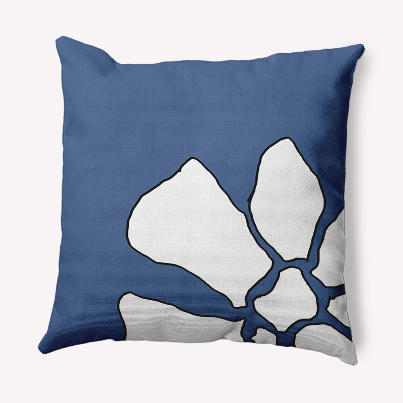Housse et insert de coussin d'extérieur carré Petal Lines, 18 po x 18 po, Bleu