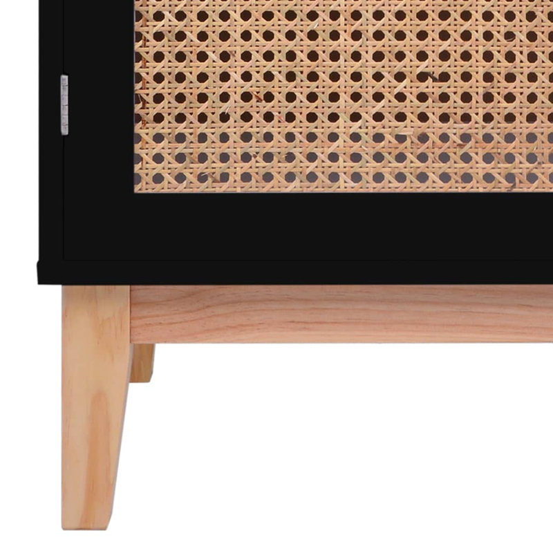 Vandiver 80cm Sideboard, Black/Light Brown
