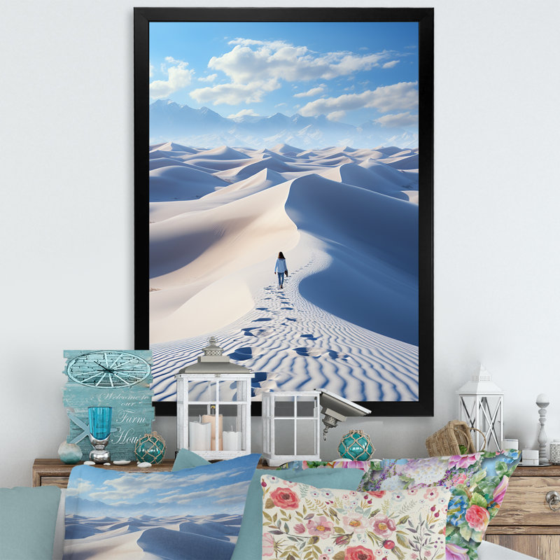 Snow Desert Winters Solitude - impression, Cadre photo noir, H 32 po x l 24 po x P 1 po