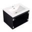 Meuble-lavabo mural 24 po avec lavabo en céramique et porte d'armoire à fermeture en douceur, ensemble KD