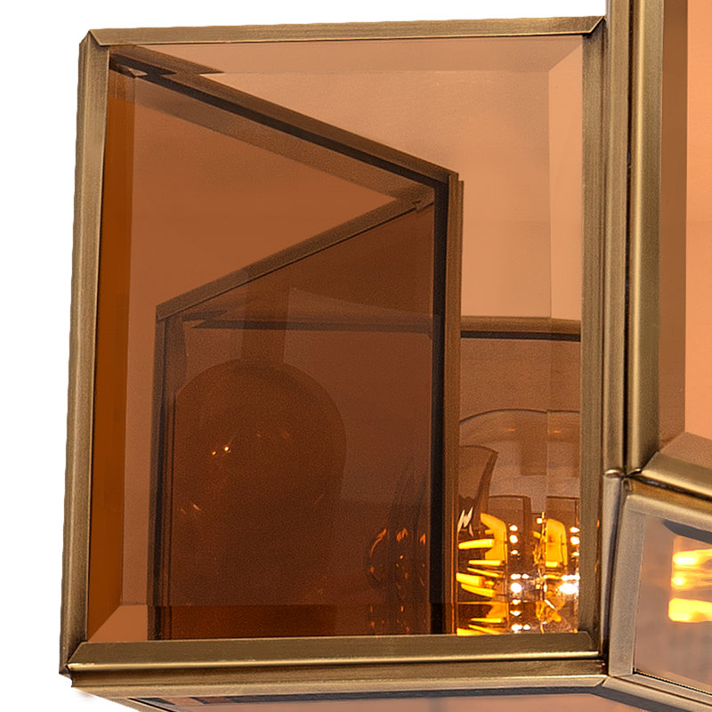 Aire 2 - Light 41cm Unique/Statement Star Semi Flush Mount Light, Tawny