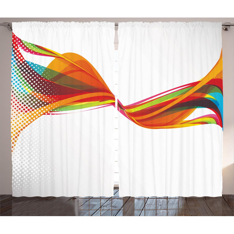 Semi Sheer Curtain Pair, 54" W x 96" L