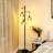 64.17'' Black LED Tree Floor Lamp with USB