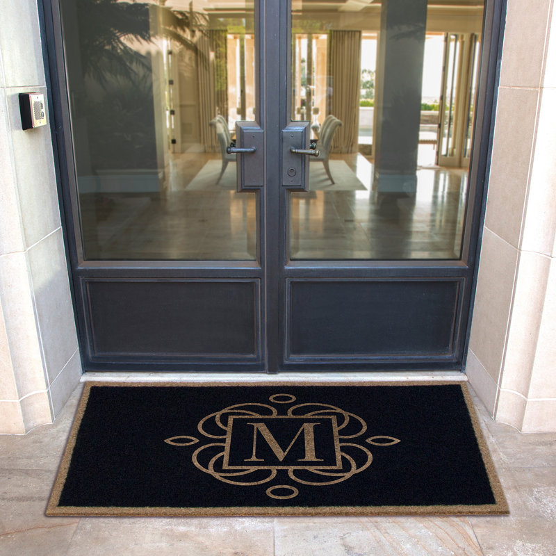 Tapis d'entrée antidérapant en caoutchouc Bosworth, Noir, 72 po x 36 po
