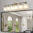 Golden Bathroom Vanity Lighting Fixture, 6-, Frosted Glass Shades, Modern Wall Mount , Mounted Design-858312204-858312313-858312306