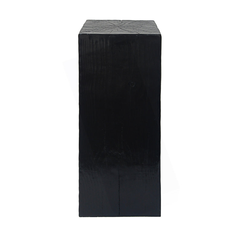 Square-Column End Table, Black