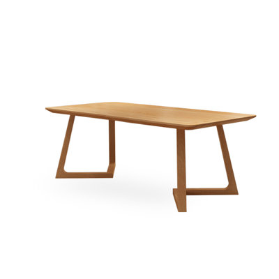 Bureau rectangulaire en bois massif Burlywood