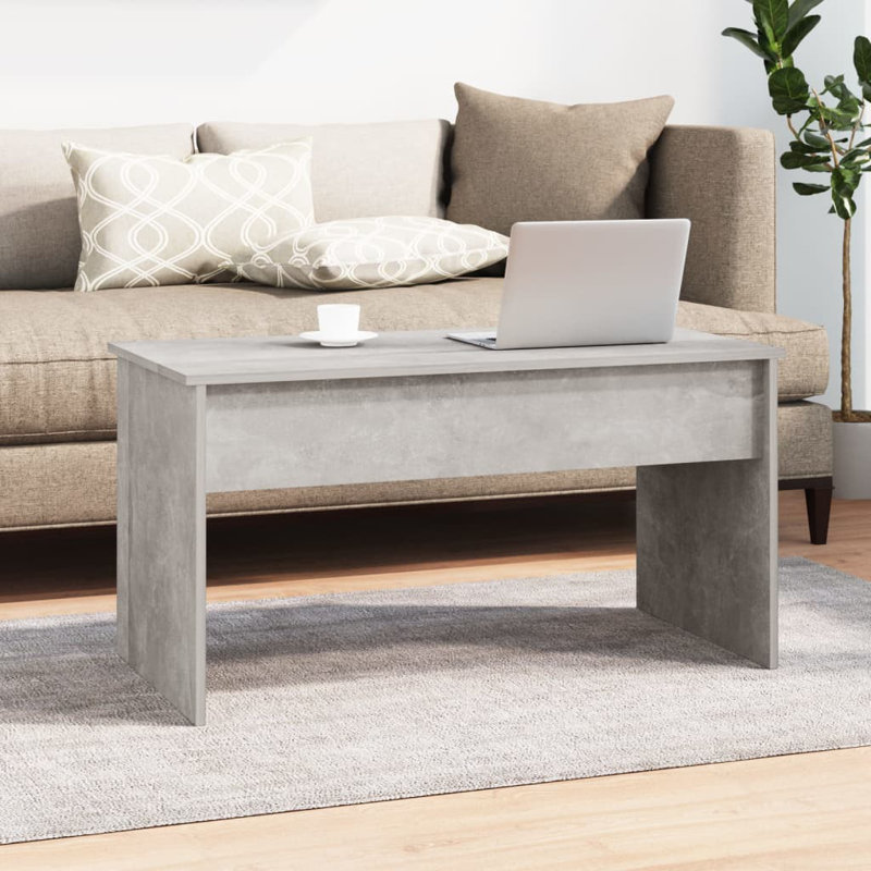 Lesath Manufactured Wood Yes Frame Single Coffee Table with Storage, 20.7" H x 40.2" L x 19.9" W, Sonoma Oak