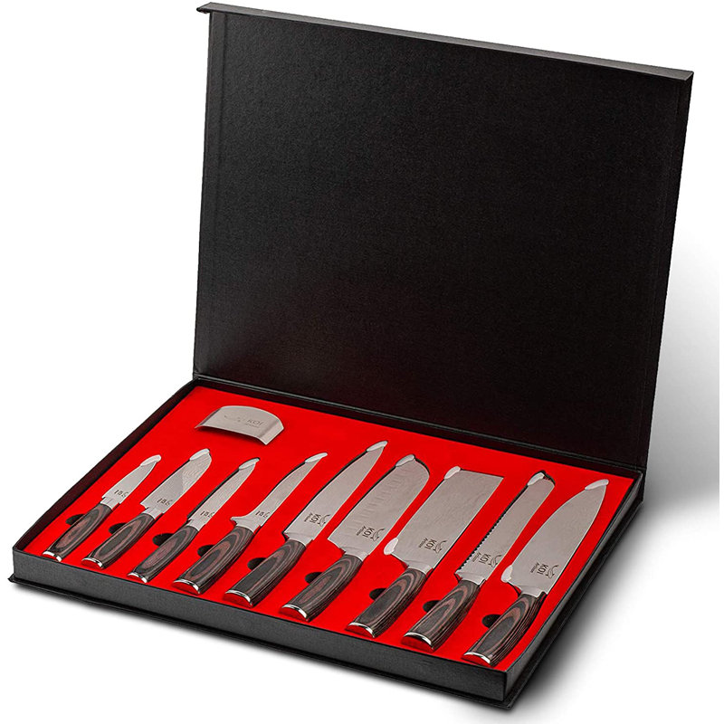 KOI Artisan 9 Piece High Carbon Stainless Steel Assorted Knife Set