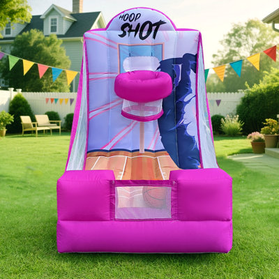 Jeu de carnaval gonflable avec cerceau de basketball de 6,5 pi avec souffleur intégré Wellcomer