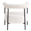 Fauteuil moderne en tissu blanc Boucle