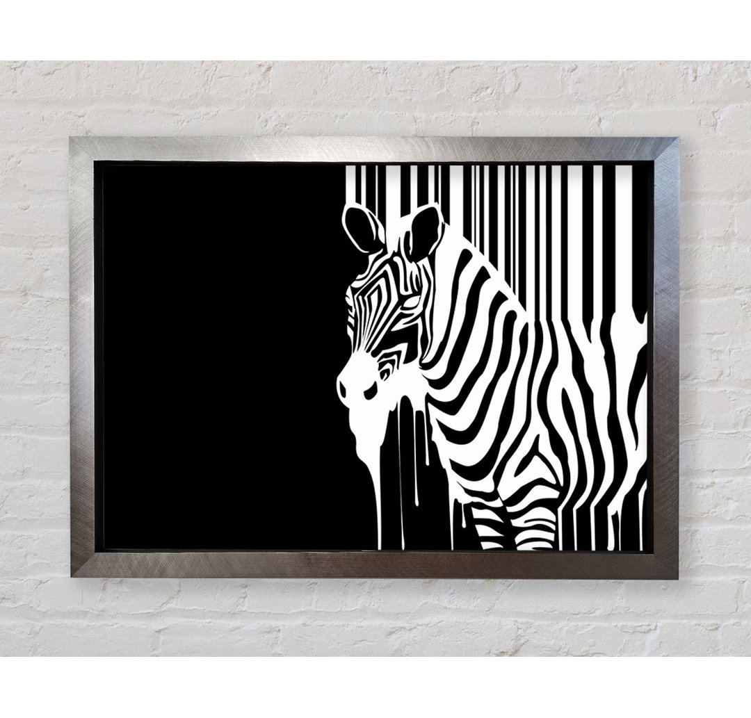 Melting Zebra - Einzelne Bilderrahmen Kunstdrucke