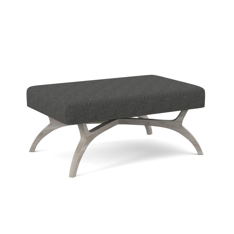 Ansel Upholstered Bench, Bisque, Filigree Ivory