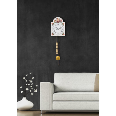 Boho Styled Floral Wall Clock with a Passing Bell Strike Movement
