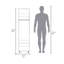 Armoire haute 63 po avec miroir, trois tablettes, roulettes et tringle, armoire-1150177085