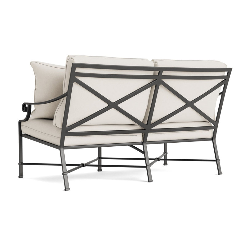Venetian Outdoor 2 - Seat Loveseat, Fusion Natural, Textured Pewter