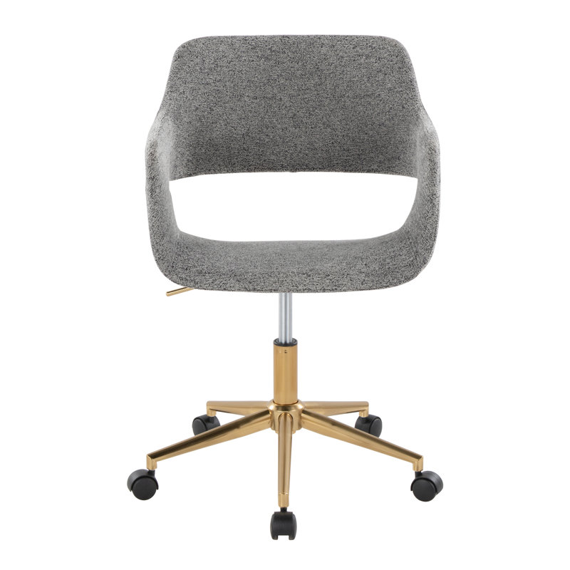 Chaise de bureau Shai, Or, gris