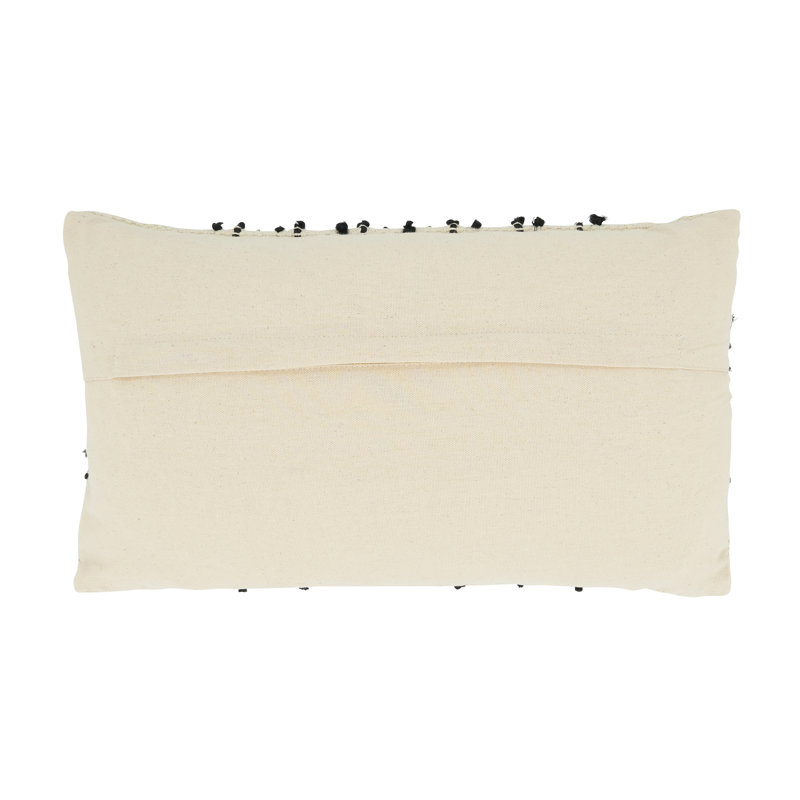 Mckinley Collection Geometric Cotton Blend Throw Pillow, Black, Polyester/Polyfill
