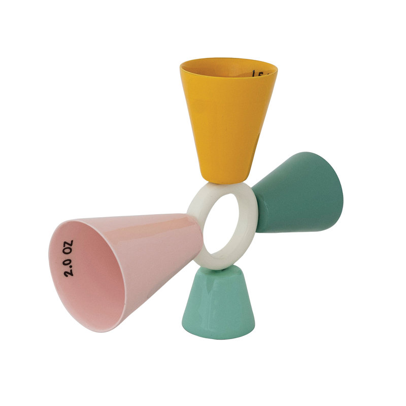 Enameled Metal 4-Way Cocktail Jigger