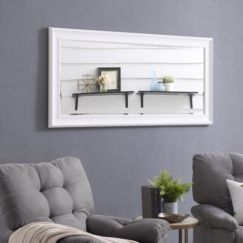 Miroir mural blanc sur pied, sur pied, sur pied et sur pied