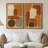 Framed Canvas Wall Art - Vintage Abstract Wall Prints for Bedroom-258693138-258693136