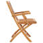 Chaises de patio pliantes en bois de teck massif